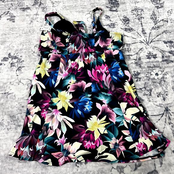 Swim Solutions One Piece Swimsuit Sz 20W - Picture 5 of 6